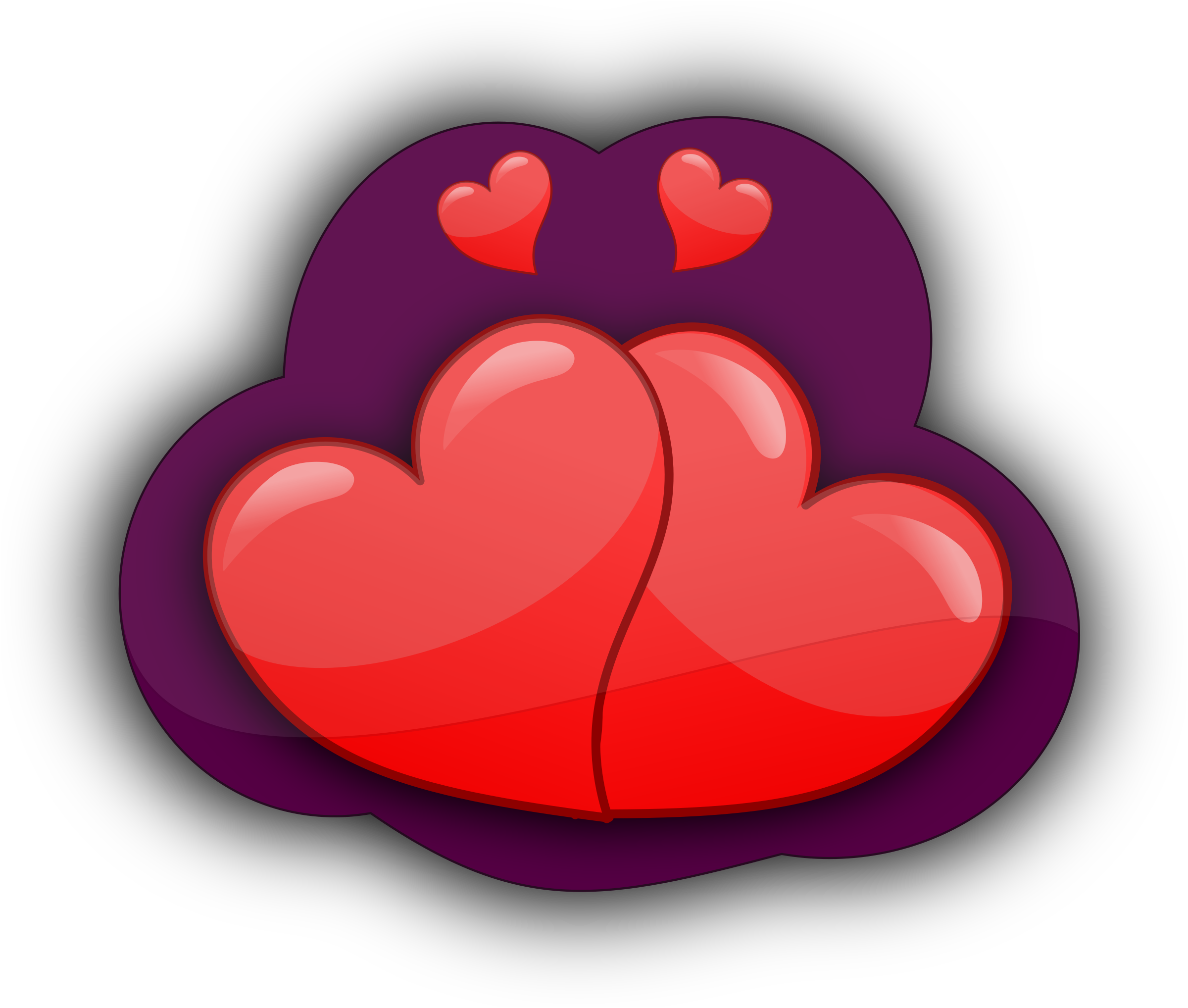 Loving hearts big image. Nice clipart loved