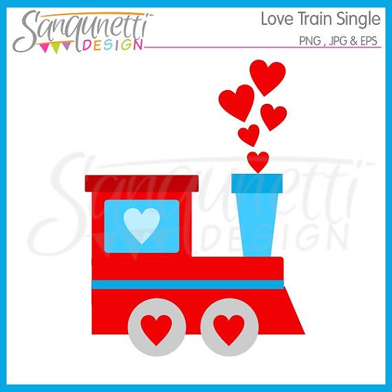 Clipart train valentines. Valentine love transportation digital