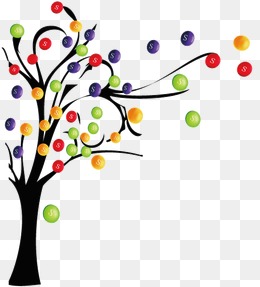 clipart trees candy
