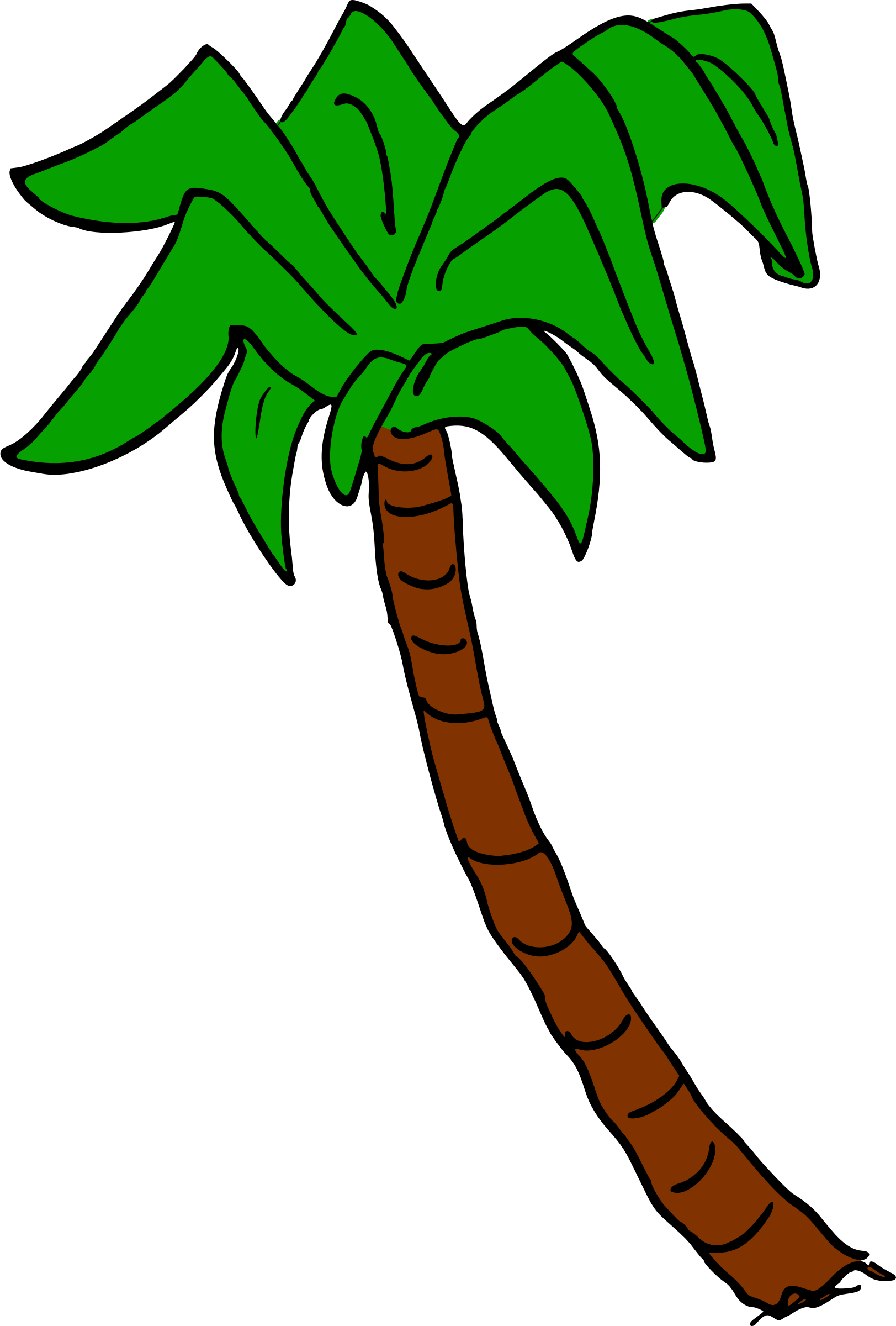 Palm clipart comic. Tree colour big image