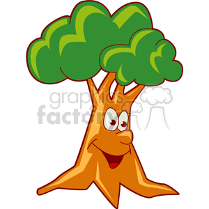 clipart trees face