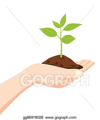 clipart trees hand holding
