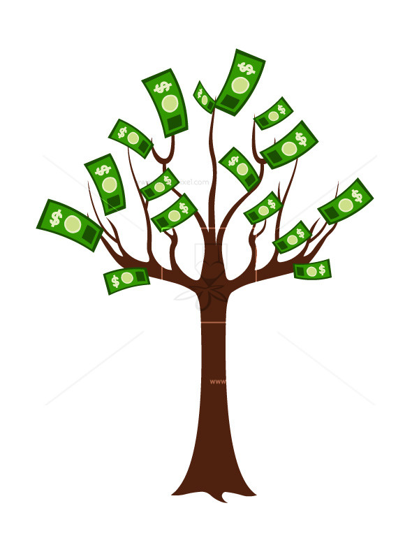 clipart trees money