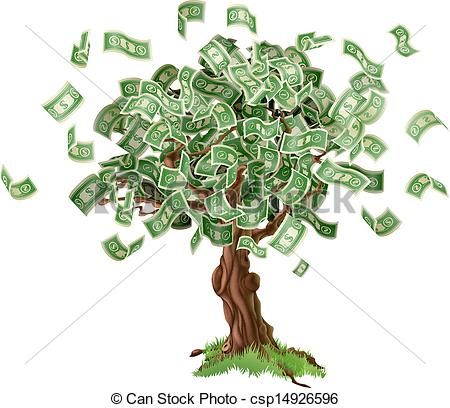 clipart trees money