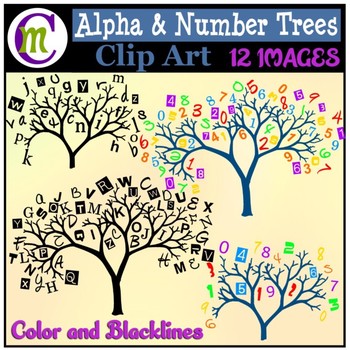 clipart tree number