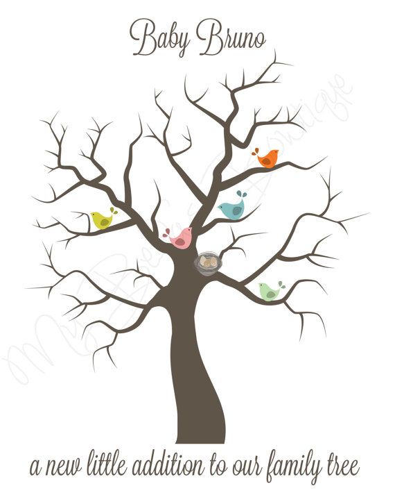 clipart trees baby shower