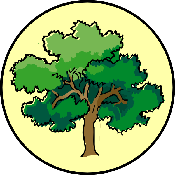 clipart trees circle