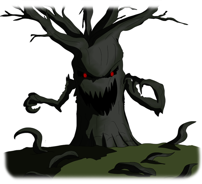 clipart trees haunted