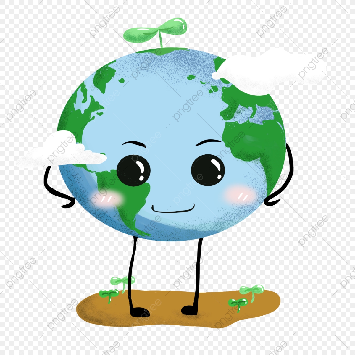 Clipart trees man. Watercolor style the earth