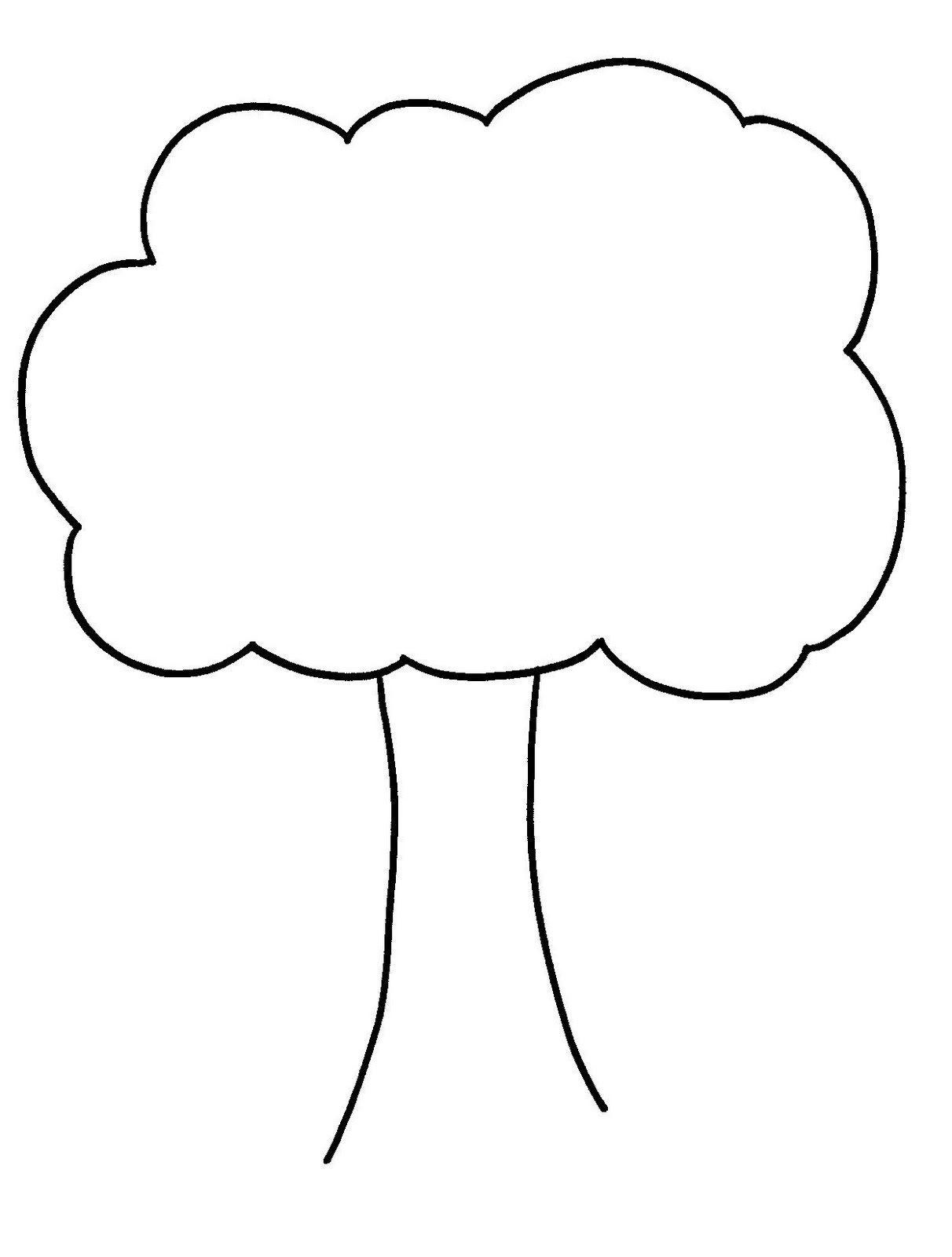 tree clipart outline