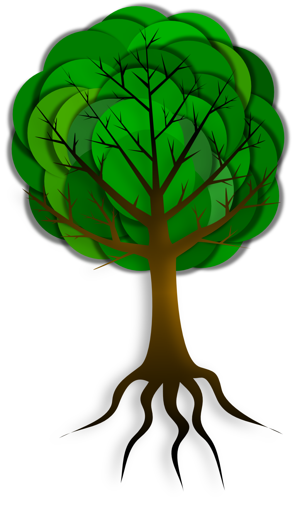 clipart trees shadow