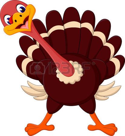 Clipart turkey adorable. Cute cartoon of illustration
