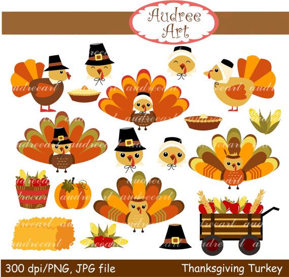 clipart turkey autumn