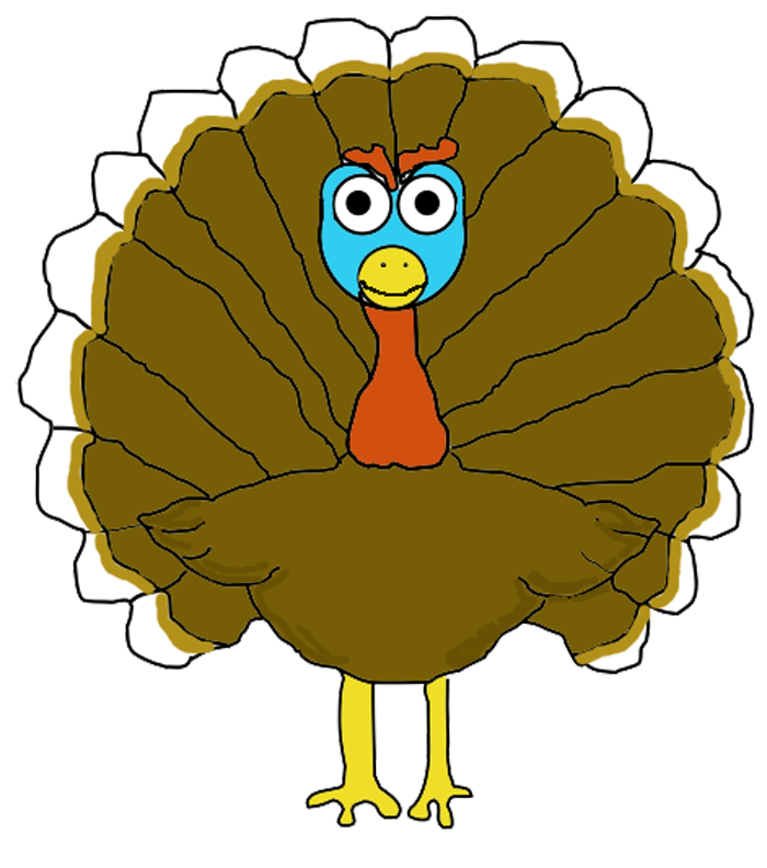 clipart turkey coloring page