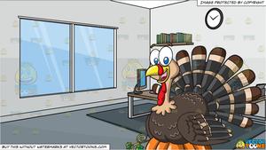 Clipart turkey modern. A on top of
