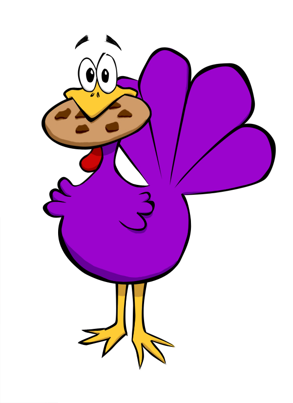 clipart turkey purple