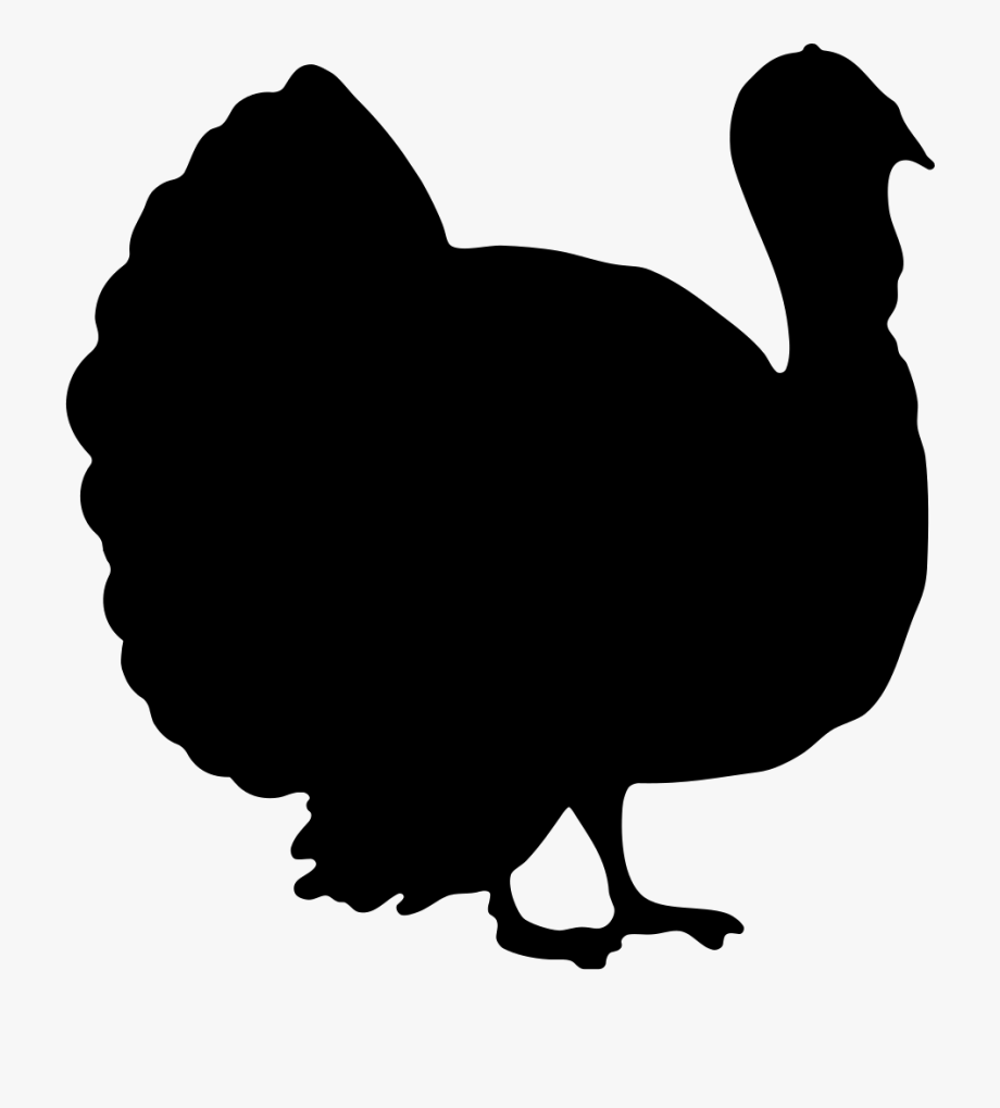 Bird from silhouette clip. Clipart turkey shape