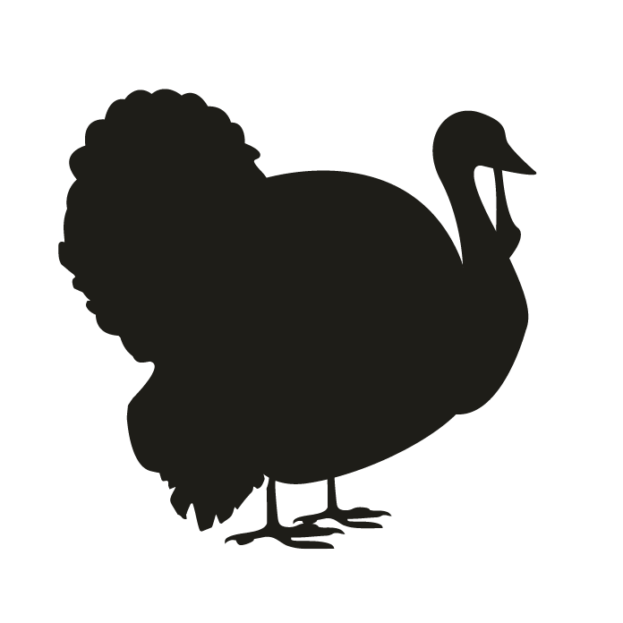 clipart turkey silhouette