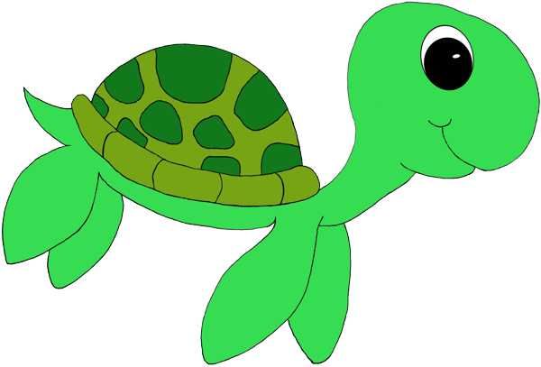 Clipart turtle. Cute sea 