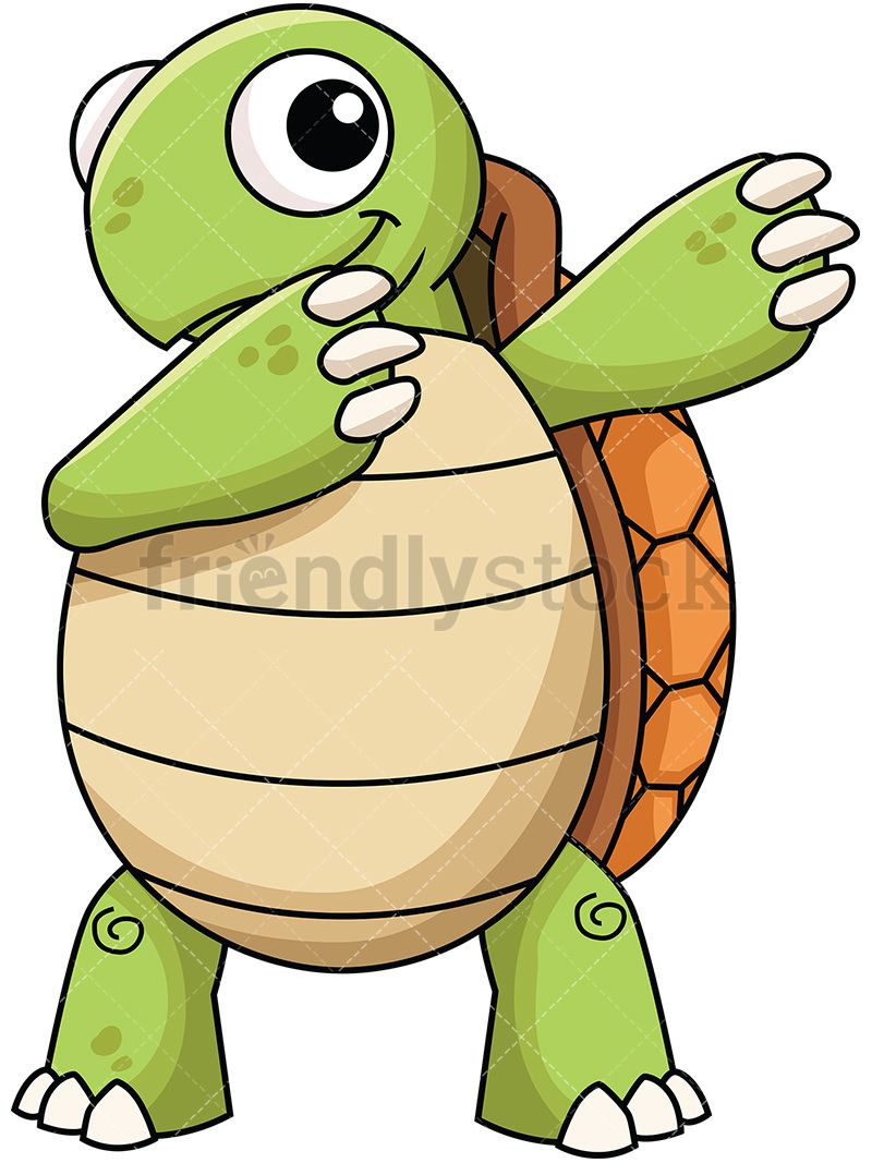 Dabbing dabs in cartoon. Clipart turtle dancing