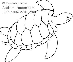 clipart turtle line art