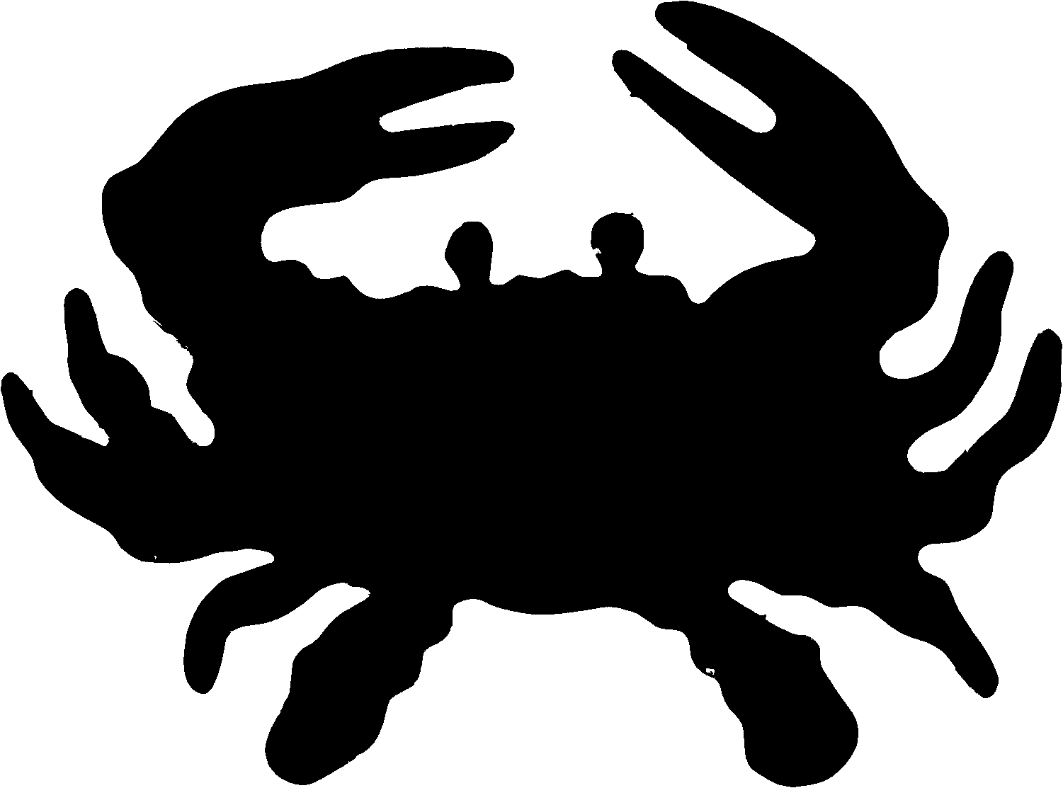 silhouette clipart crab