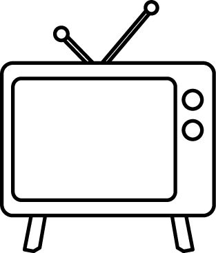 television clipart outline