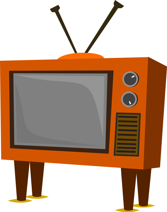 Clipart tv broadcasting. The evolution of television