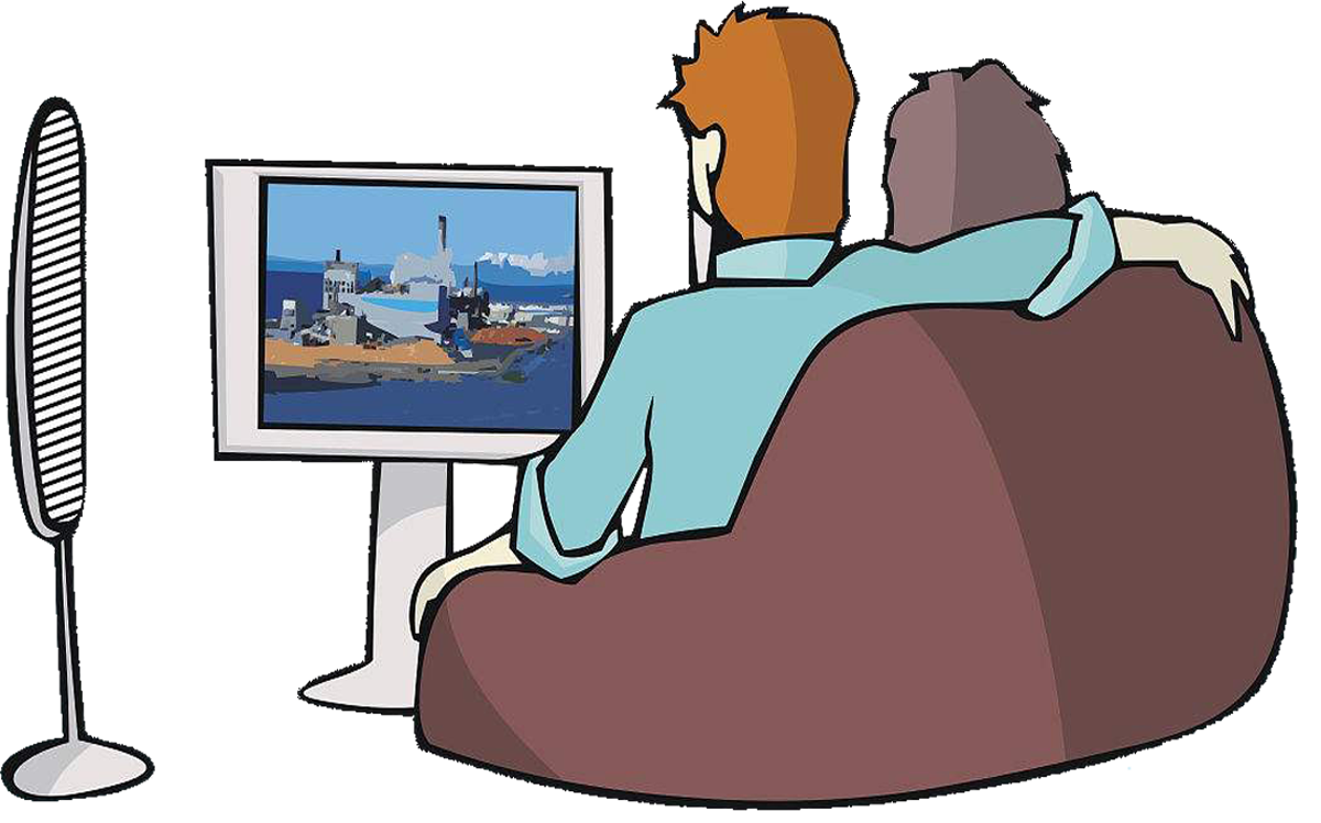 see clipart watch tv