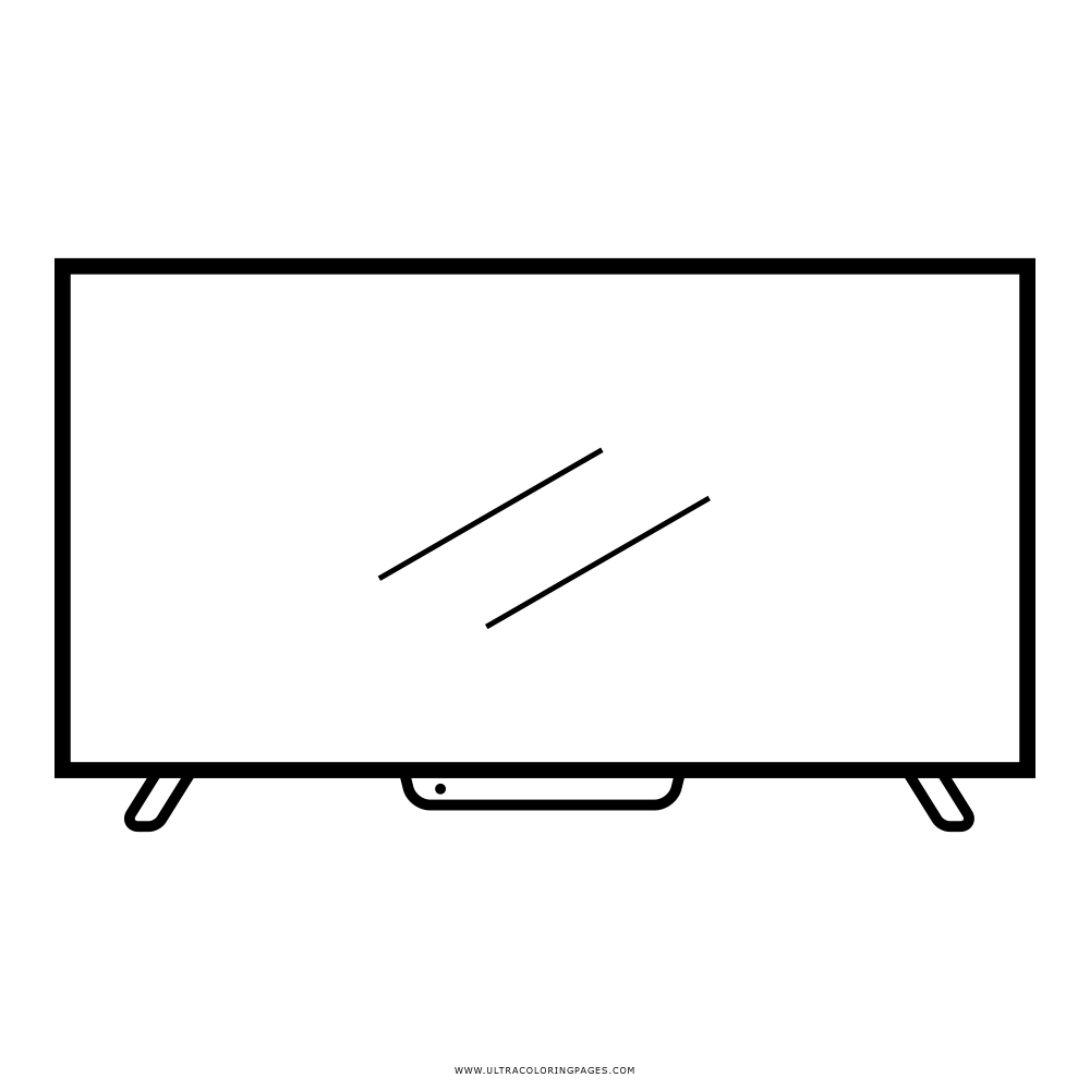 clipart tv coloring page
