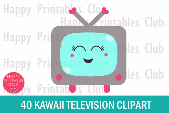 clipart tv cute