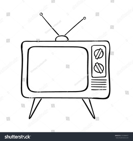 Download old illustration clip. Clipart tv drawing