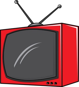television clipart red tv
