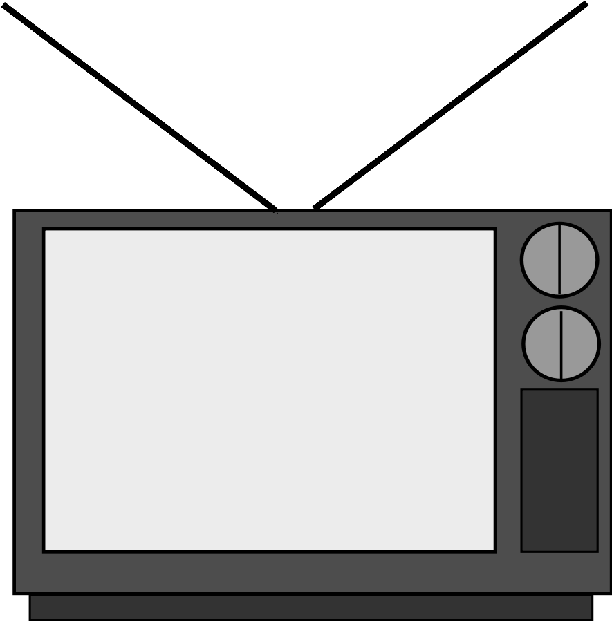 television clipart printable