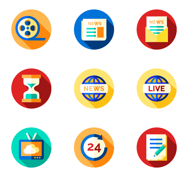Icons free vector journal. Clipart tv news reporter
