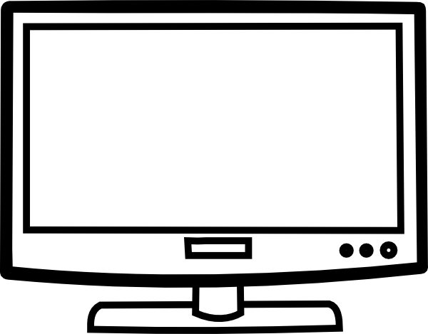 television clipart outline