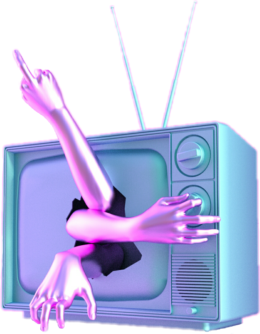 clipart tv purple