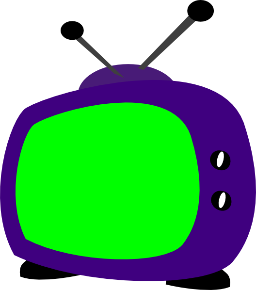 clipart tv purple