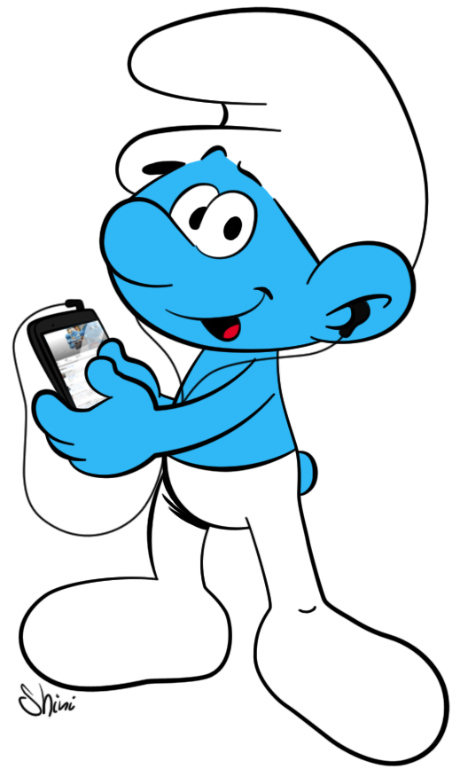 Clipart tv reported. Social smurf by shini