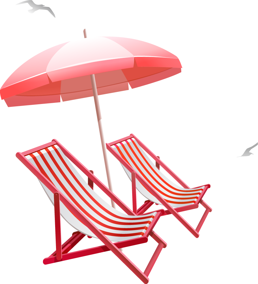clipart umbrella beach chair