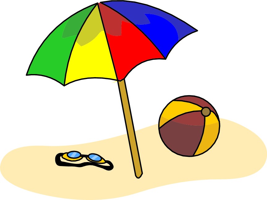clipart umbrella beach towel