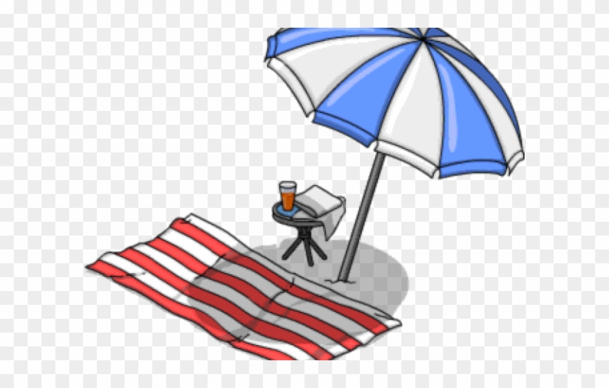 clipart umbrella beach towel