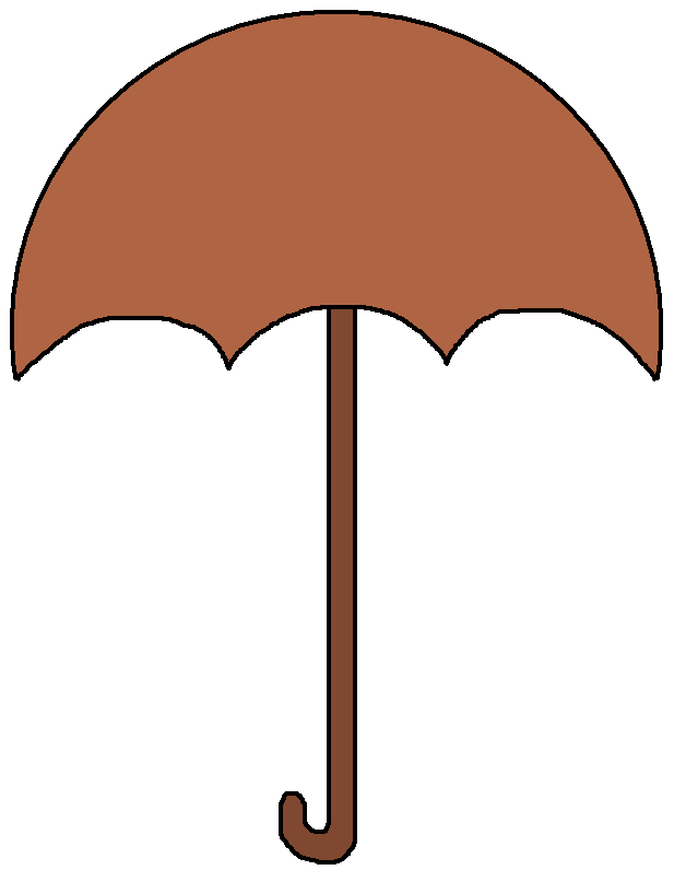 clipart umbrella brown