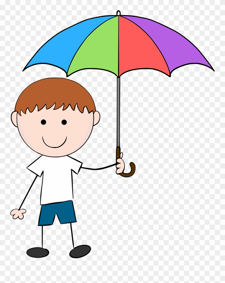 Clipart umbrella child. Engage with cartoon 