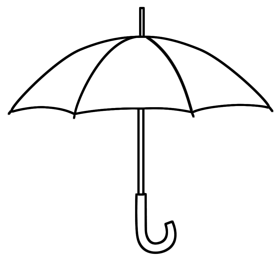 clipart umbrella color
