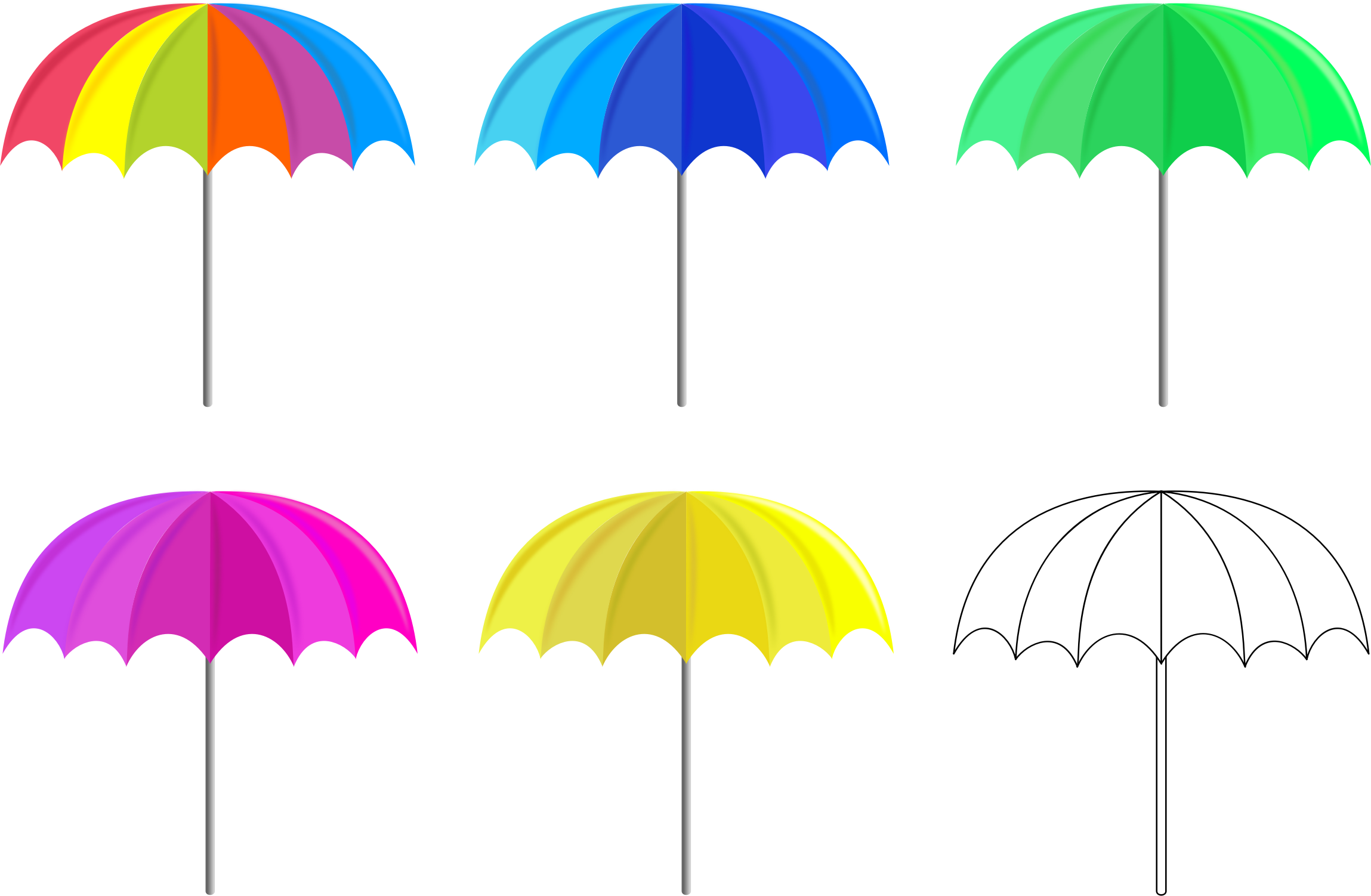 clipart umbrella colorful umbrella