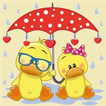 Animals and cartoon vector. Clipart umbrella cute animal