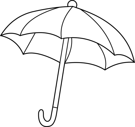 Black and white free. Clipart umbrella drawing