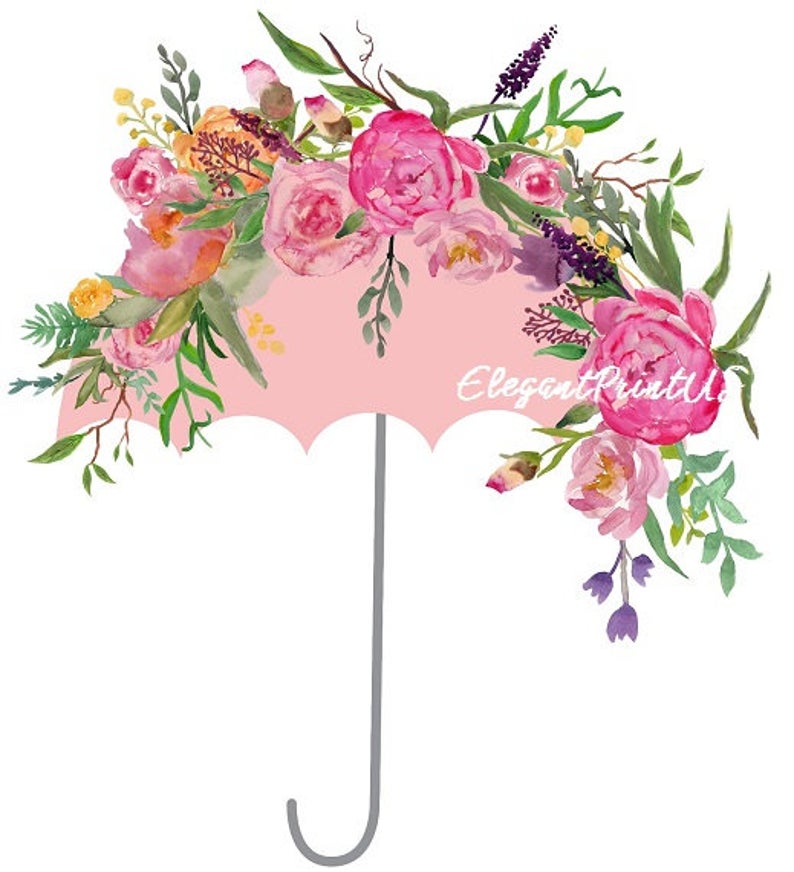 clipart umbrella floral