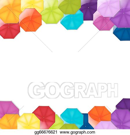Eps illustration border from. Clipart umbrella frame